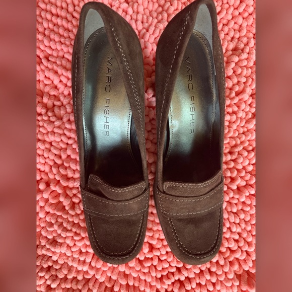‼️SOLD‼️NEW Marc Fisher Block Heels Suede - Picture 4 of 6